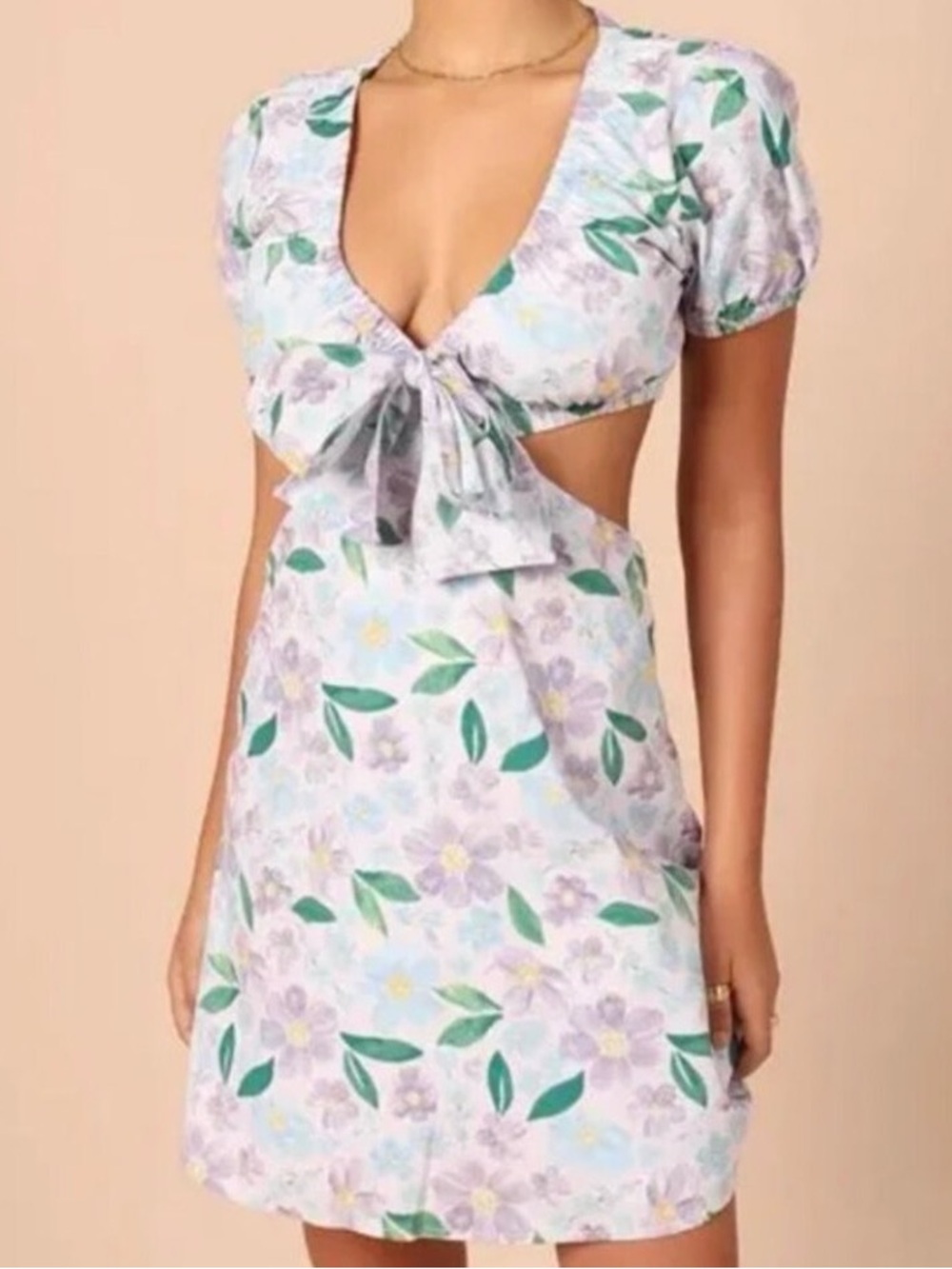 Petal & Pup Adanna Tie Front Mini Dress